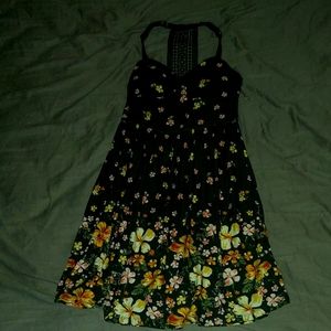 Black floral dress